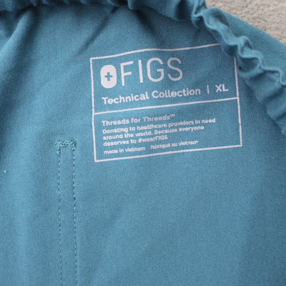 Figs Pisco Scrub Pants Mens XL Teal Blue Excellent Technical Collection FM4500